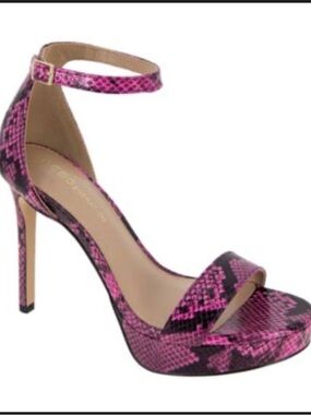 BCBGeneration Fuchsia Snakeskin stiletto Heels